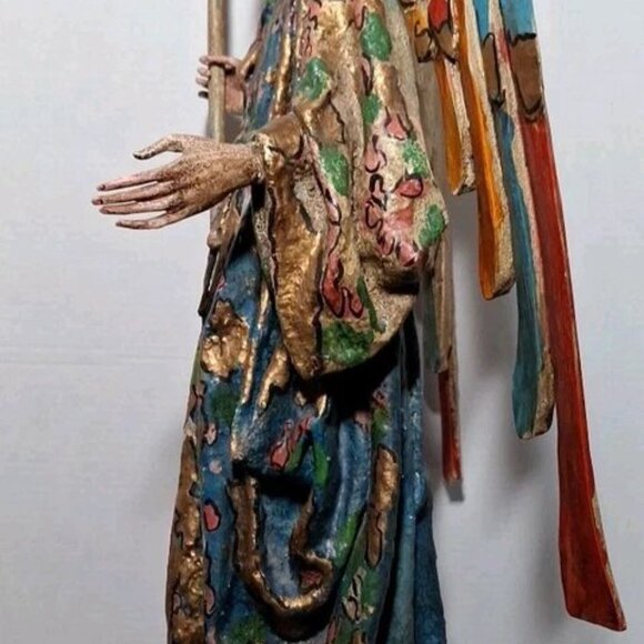 STUNNING Vintage ARTICULATING ANGEL 26 Inch Tall Statue ONE OF A KIND - Picture 4 of 6